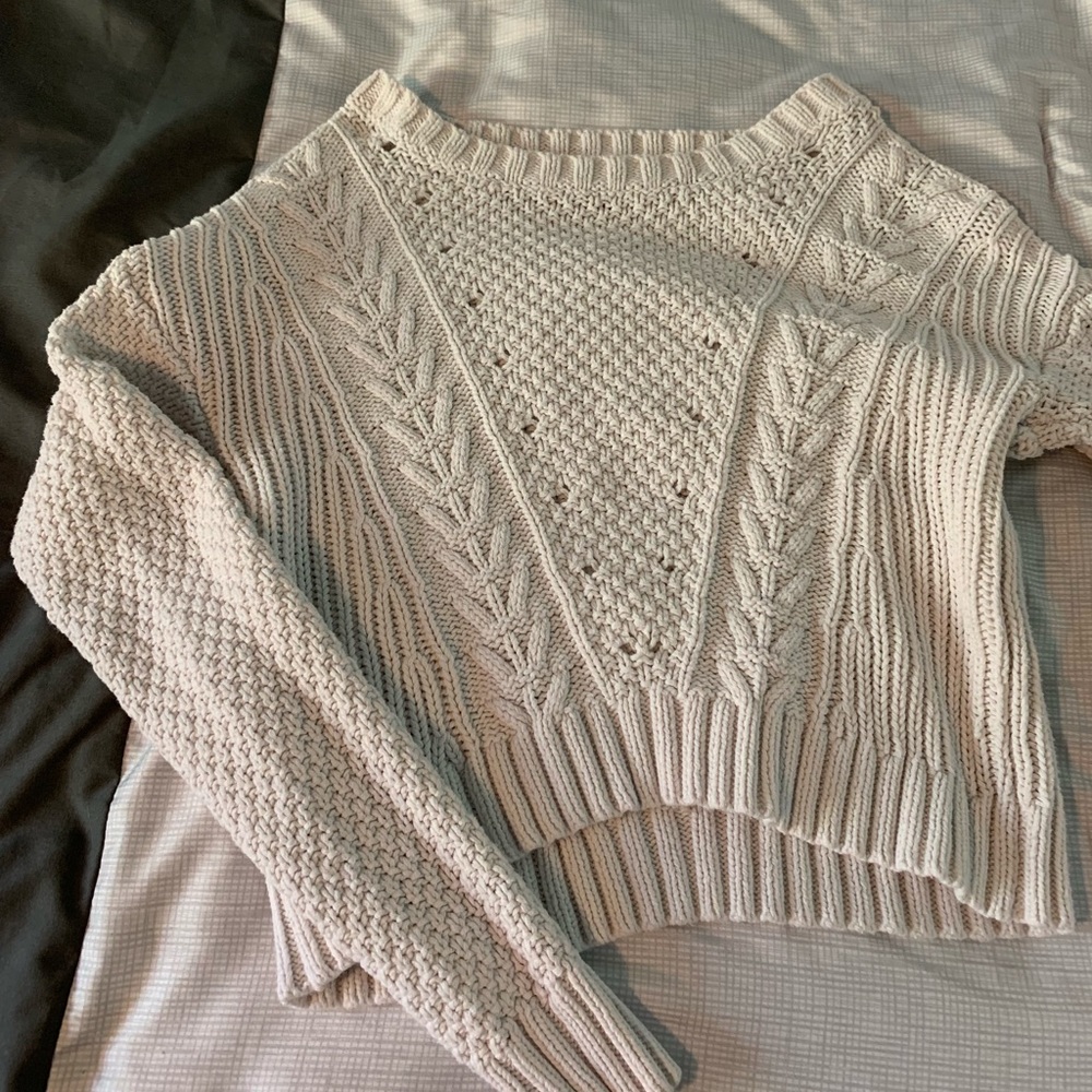 Cropped Knit Sweater